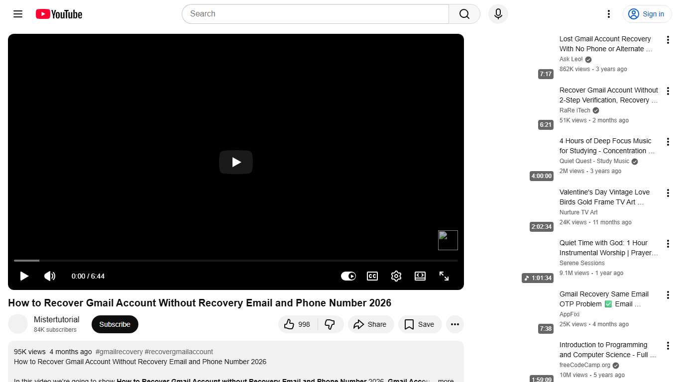 How to Recover Gmail Account Without Recovery Email and Phone Number 2026 - YouTube